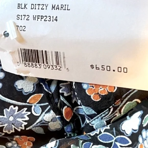 Veronica Beard Marylin Cold Shoulder Floral Silk Wrap Dress Sz 2 NEW - Picture 8 of 8